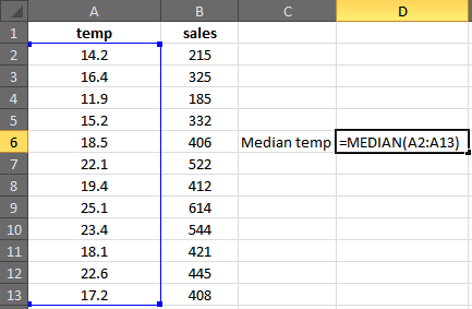Excel Median Function